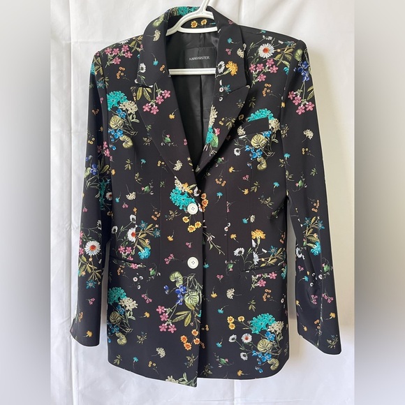 KANGSISTER Floral Pant Suit Black Multicoloured Separates Garden Party - Picture 6 of 16